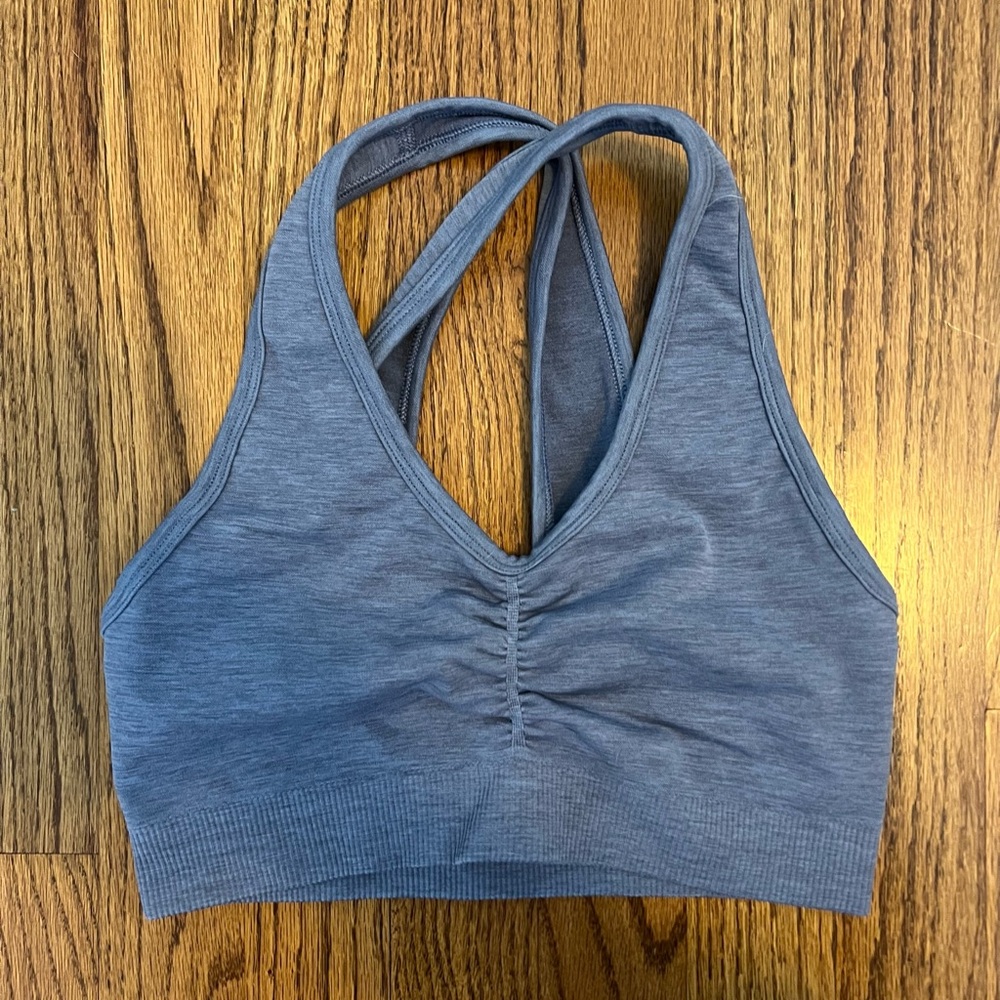 Alphalete Heathered Blue Sports Bra